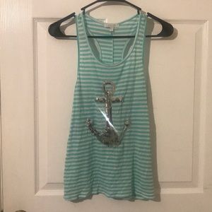 dELiA’s Blue Anchor Tank Top